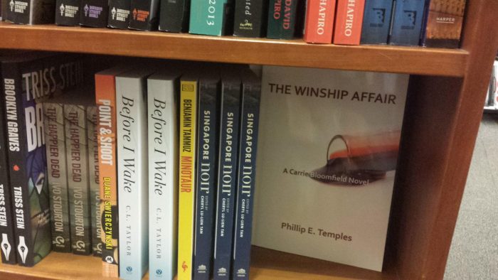 Harvard Bookstore photo featuring copies of Winship Affair