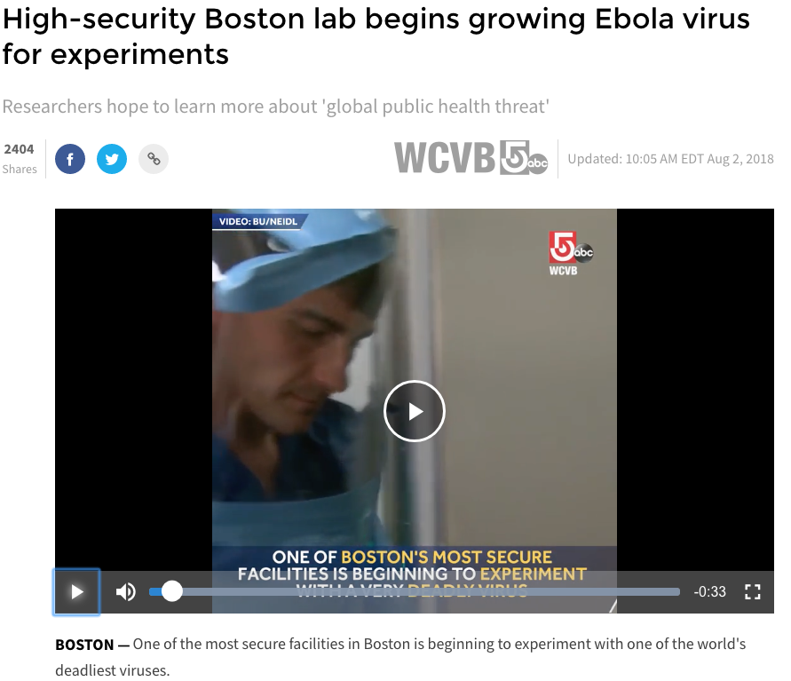 screenshot of BLS-4 biolab in Boston