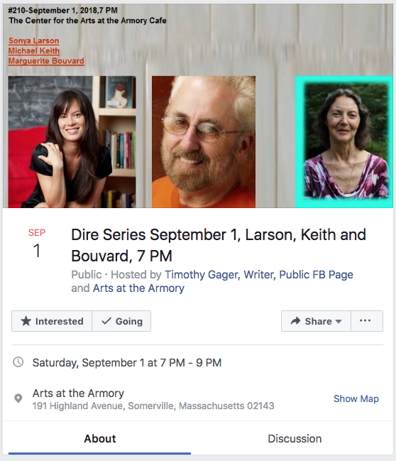 Michael C. Keith at the Dire Literary Series, Sept. 1, 2018