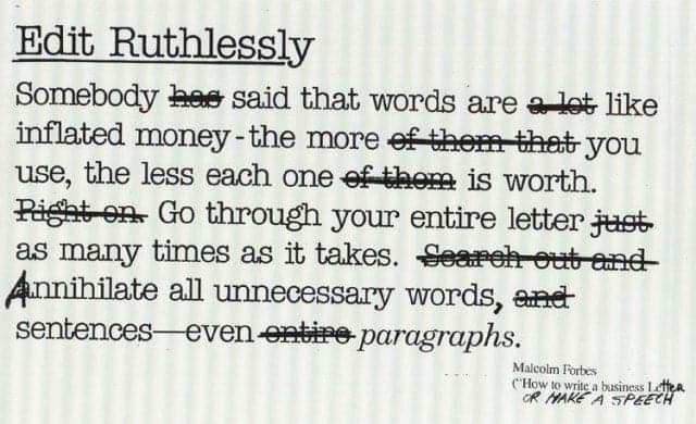 Edit Ruthlessly