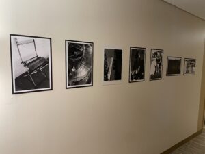 Black and White artwork on display at Boston College Theology Department