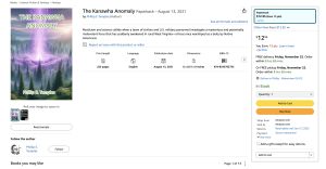 Kanawha Anomaly second edition, Amazon page